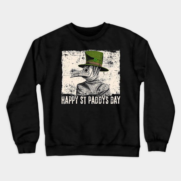 Plague Doctor Paddys Day Crewneck Sweatshirt by MandeesCloset